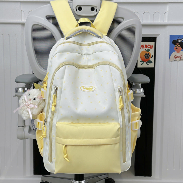 Chic Multi-Functional Star-Embellished School Backpack