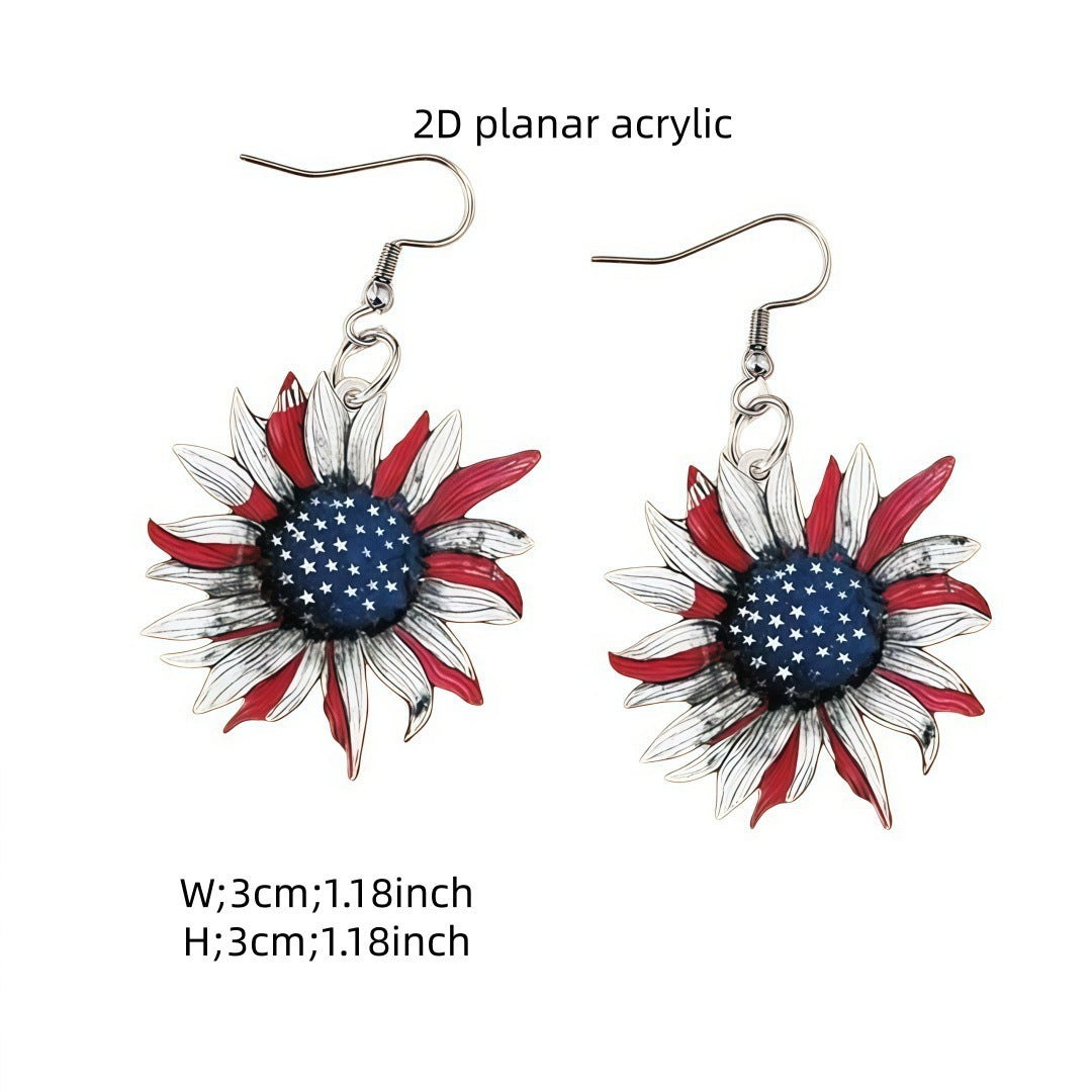Women's flat acrylic earrings eagle silhouette with fishhook clasp and lightweight comfort Kalsten