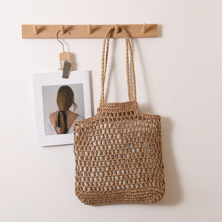 Handmade net tote bag made of natural material Kalsten
