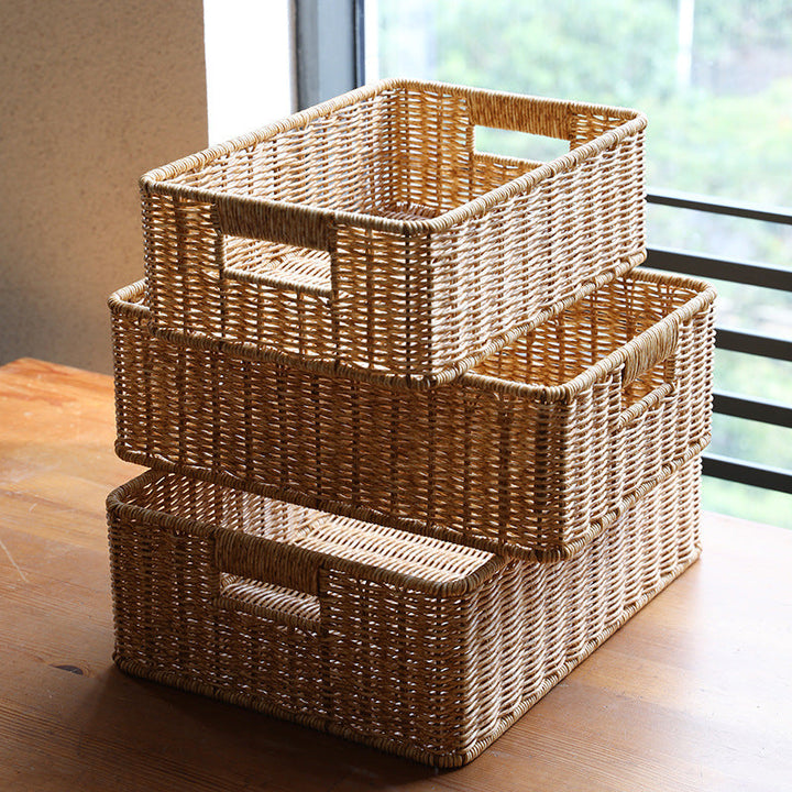 Rectangular Handwoven Storage Organizer Kalsten