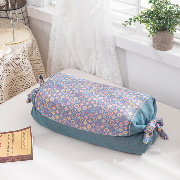 Women Decorative Neck Roll with Floral Pattern Kalsten
