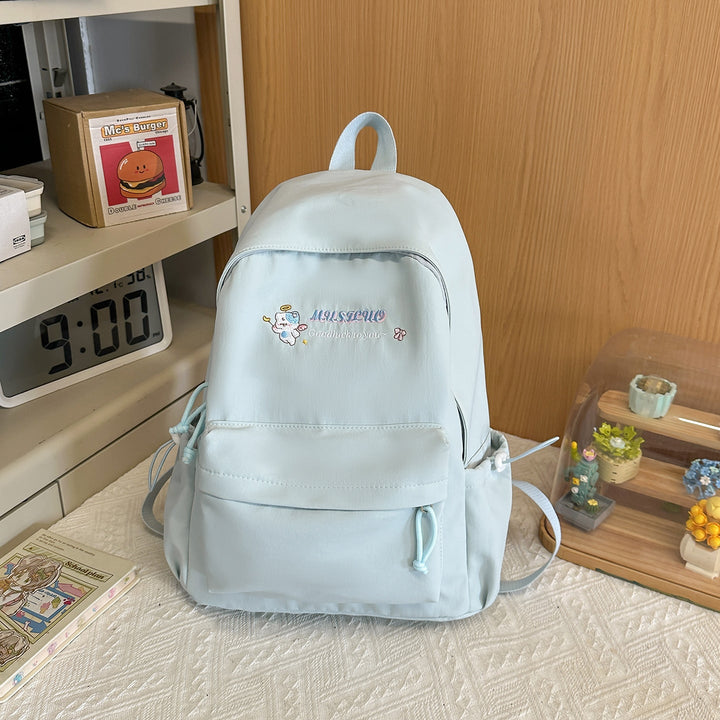 Casual Lightweight Embroidered School Backpack