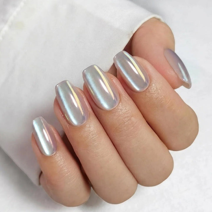 Iridescent Glossy Press-On Nail Set Kalsten