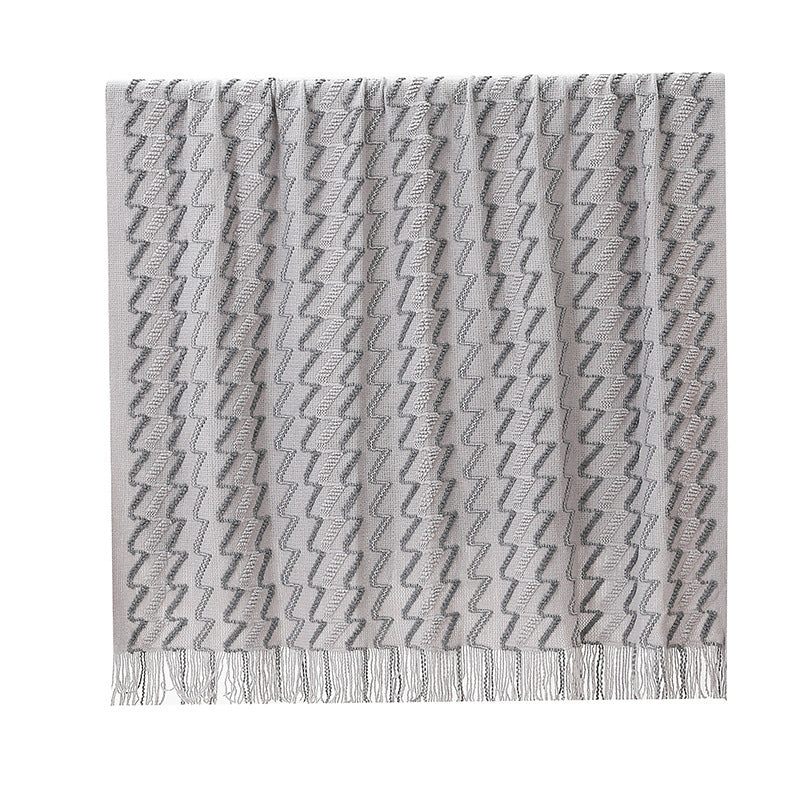 Women's Decorative Zigzag Knit Blanket Kalsten