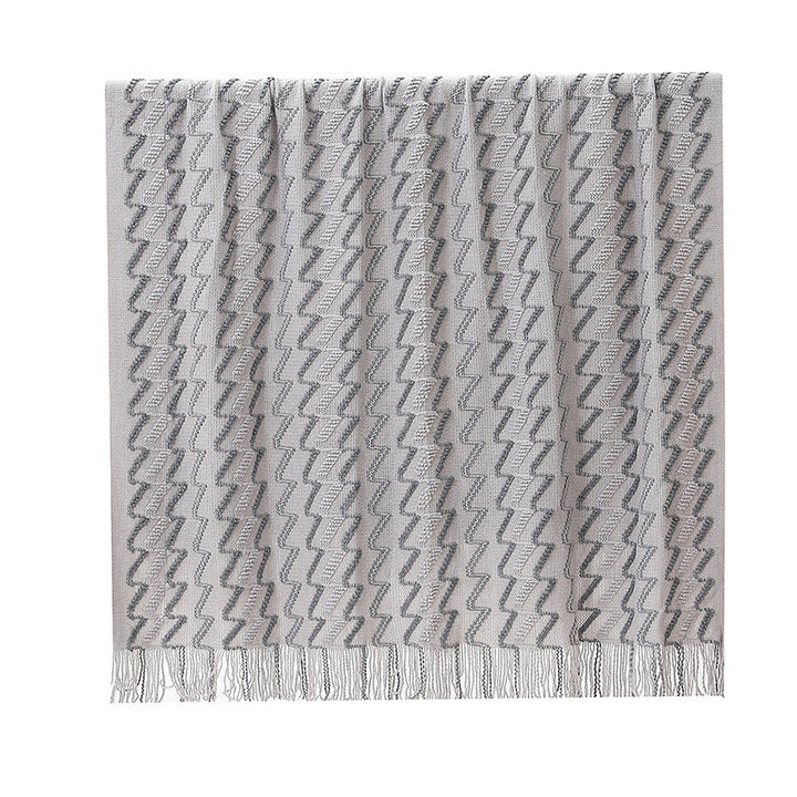 Women's Decorative Zigzag Knit Blanket Kalsten