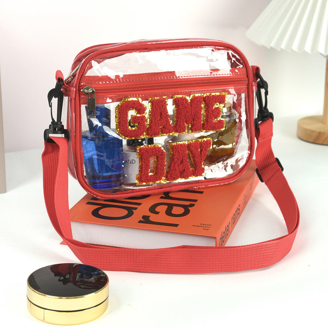 Sporty shoulder bag with transparent front Kalsten