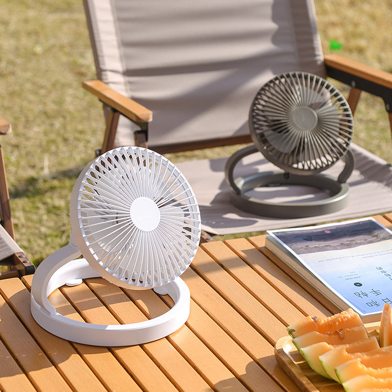 Unisex rechargeable table fan with foldable stand, adjustable angle, and silent DC motor Kalsten