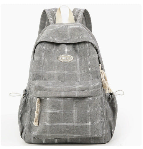 Classic Plaid Pattern School Backpack Kalsten
