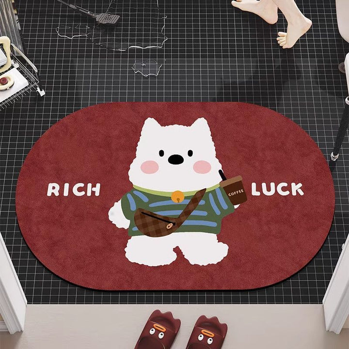 Playful Cat-Themed Bath Mat Kalsten