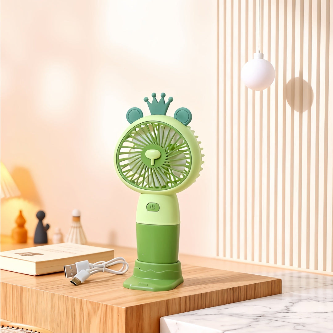 Ladies portable hand fan in cute lion design Kalsten