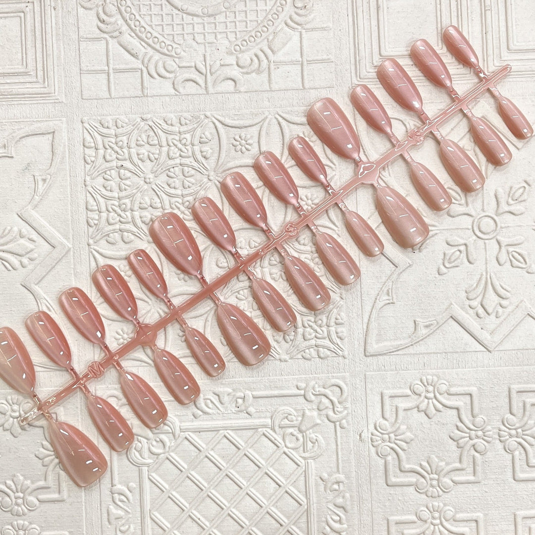 Glossy Almond-Shaped Press-On Nail Set Kalsten 1787225130
