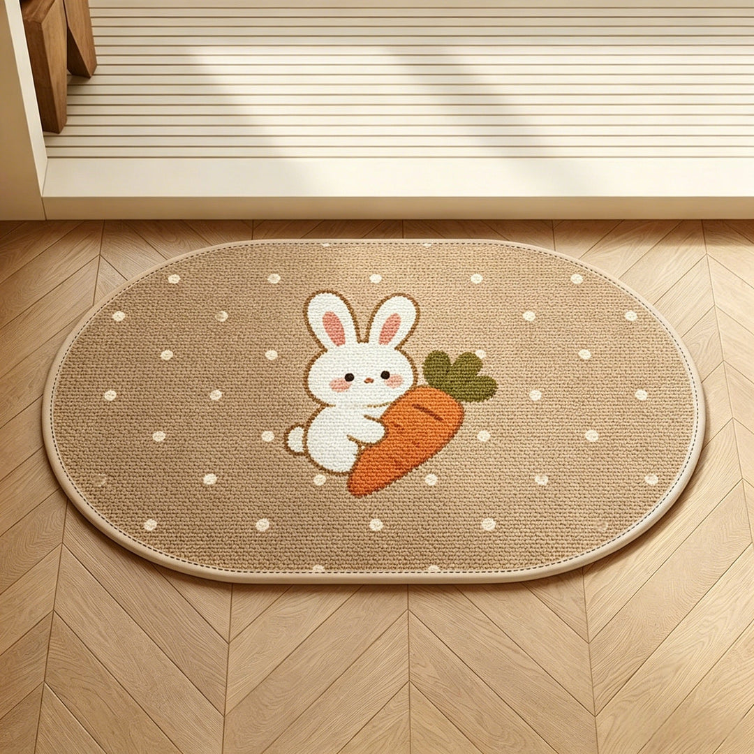 Decorative Bunny-Themed Area Mat Kalsten
