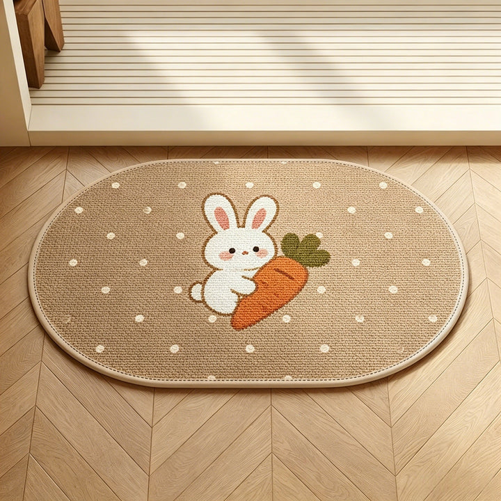 Decorative Bunny-Themed Area Mat Kalsten