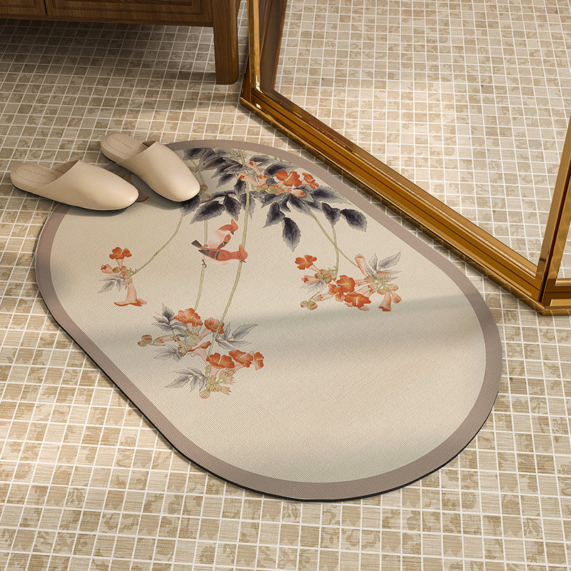 Ornate Floral Shower Mat Kalsten