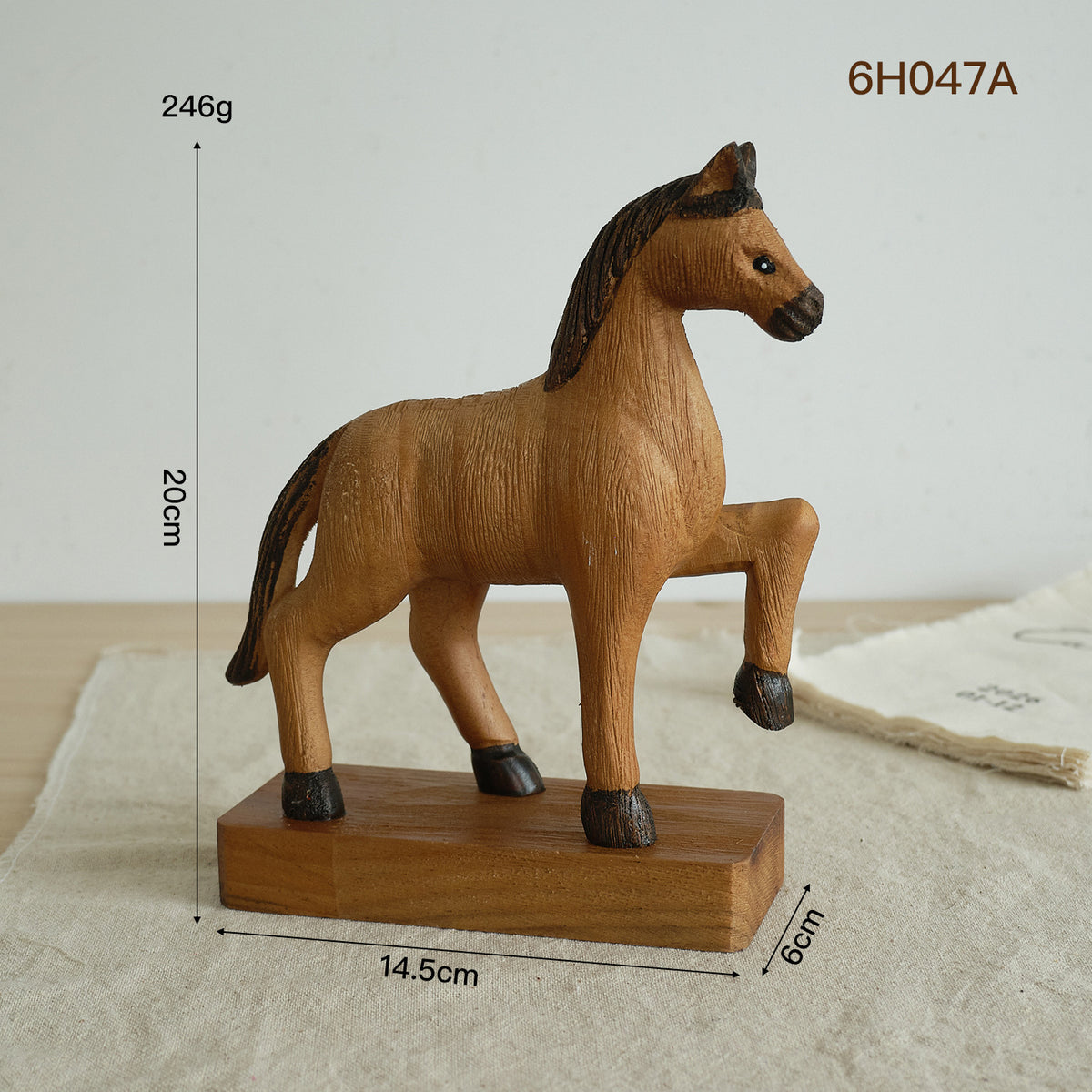 Handmade Horse Figurine Accent