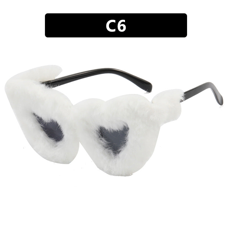 Women Paw Sunglasses with Luxurious Fur Trim Kalsten