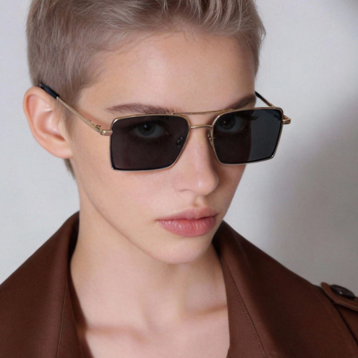 Women’s fashion rectangular glasses with stylish metal frame Kalsten