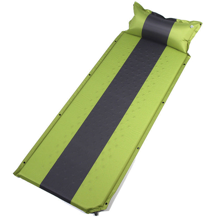 self-inflating camping sleeping pad with integrated pillow and waterproof foam core Kalsten