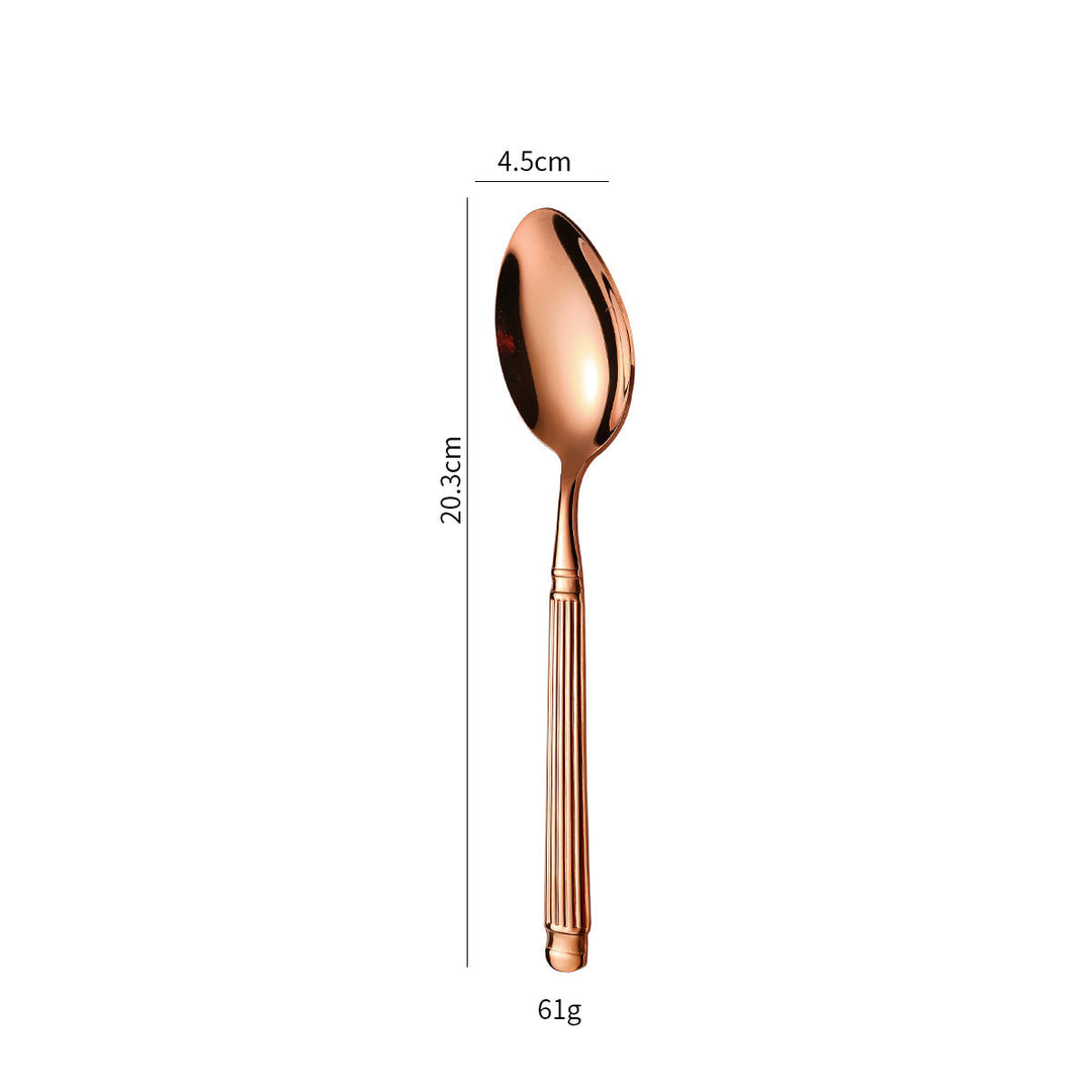 Elegant dessert spoon with exclusive surface design Kalsten