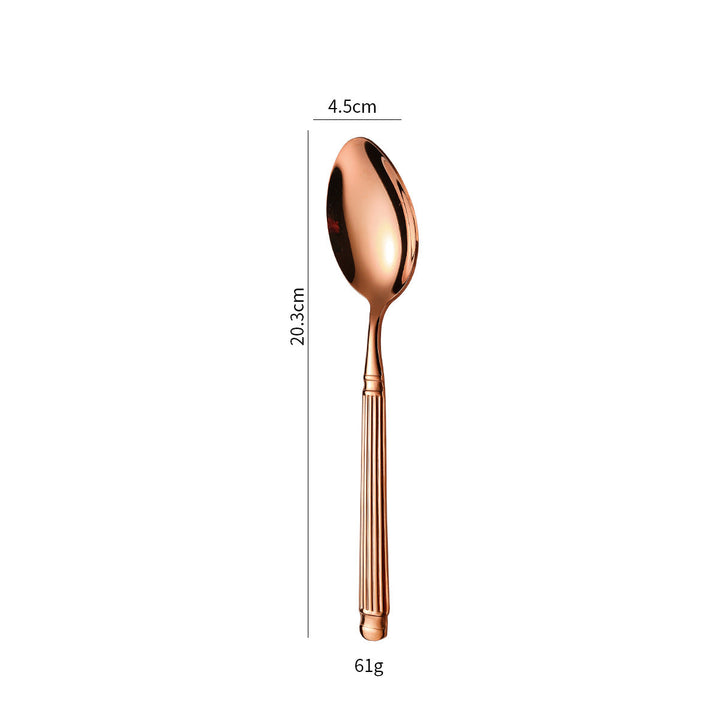 Elegant dessert spoon with exclusive surface design Kalsten
