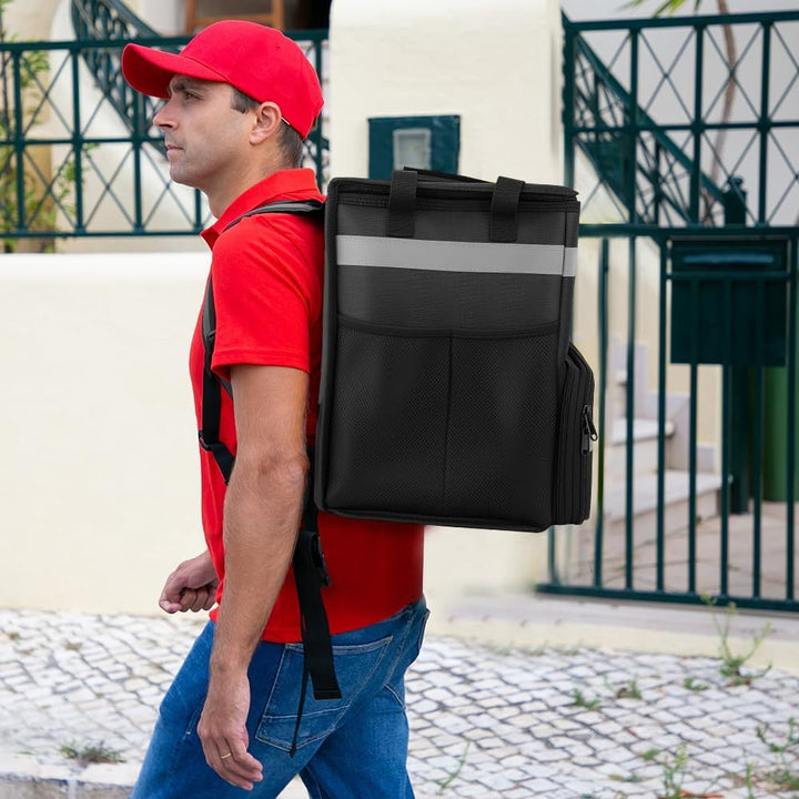 Women's Insulated Pizza Delivery Bag with Drink Holders and Reflectors Kalsten
