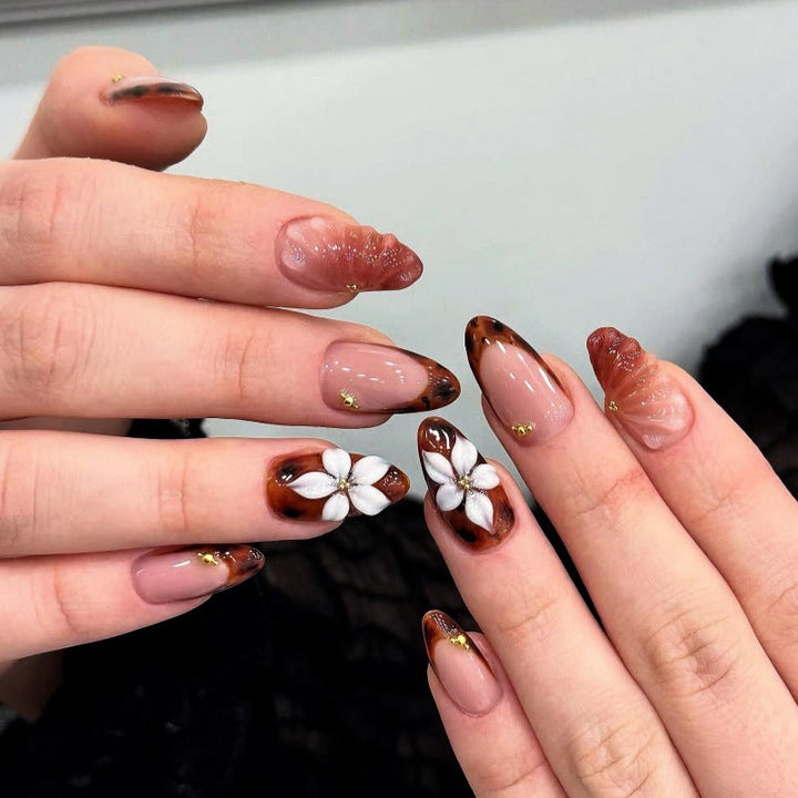 Decorative Floral Press-On Nail Set Kalsten 1787294358