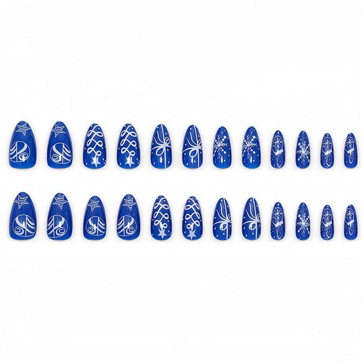 Artificial nails with festive winter design Kalsten