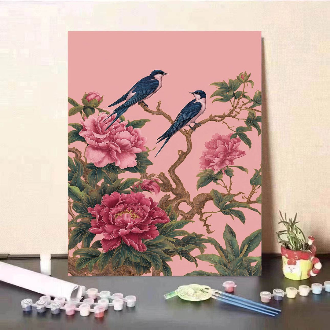 Floral-Themed DIY Paint by Numbers Kit Kalsten