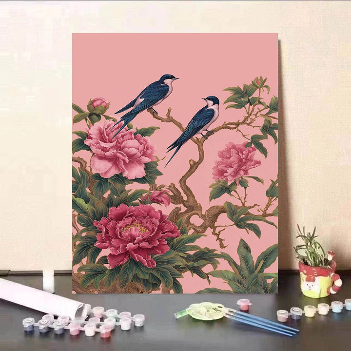 Floral-Themed DIY Paint by Numbers Kit Kalsten