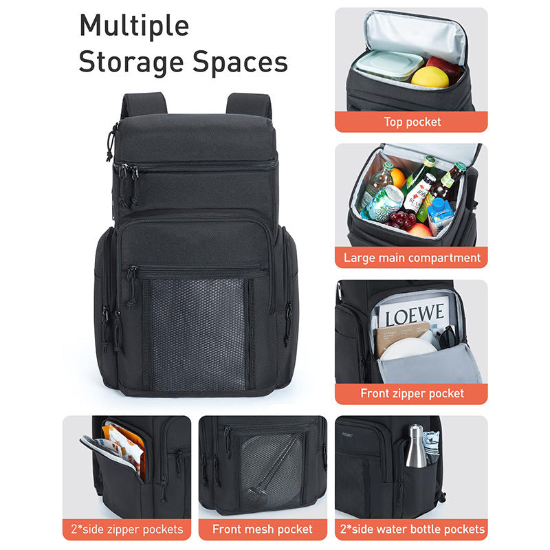 Women's multifunctional insulated cool and diaper backpack with large main compartment and organizer Kalsten