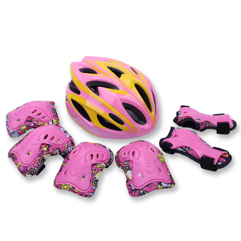 Children's Colorful Cycling Safety Helmet and Protective Gear Set Kalsten
