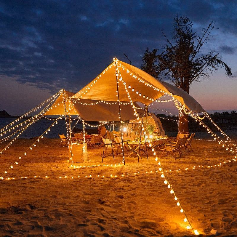 Globe LED String Lights With Waterproof Copper Wire And Textured Clear Bulbs Kalsten