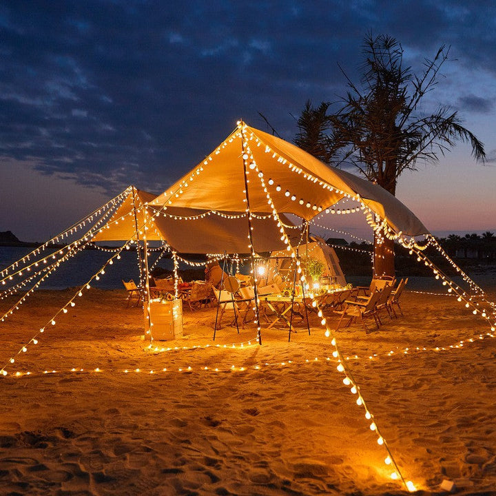 Globe LED String Lights With Waterproof Copper Wire And Textured Clear Bulbs Kalsten