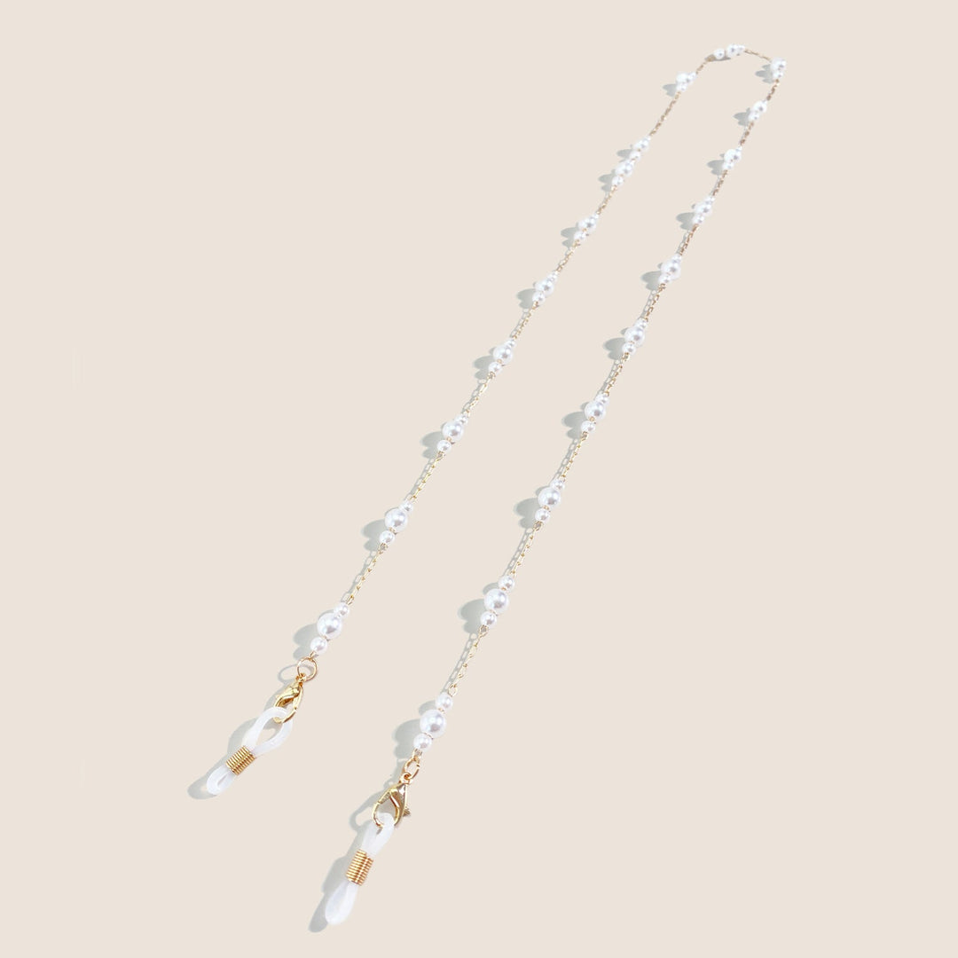Elegant Pearl-Embellished Eyewear Chain Kalsten
