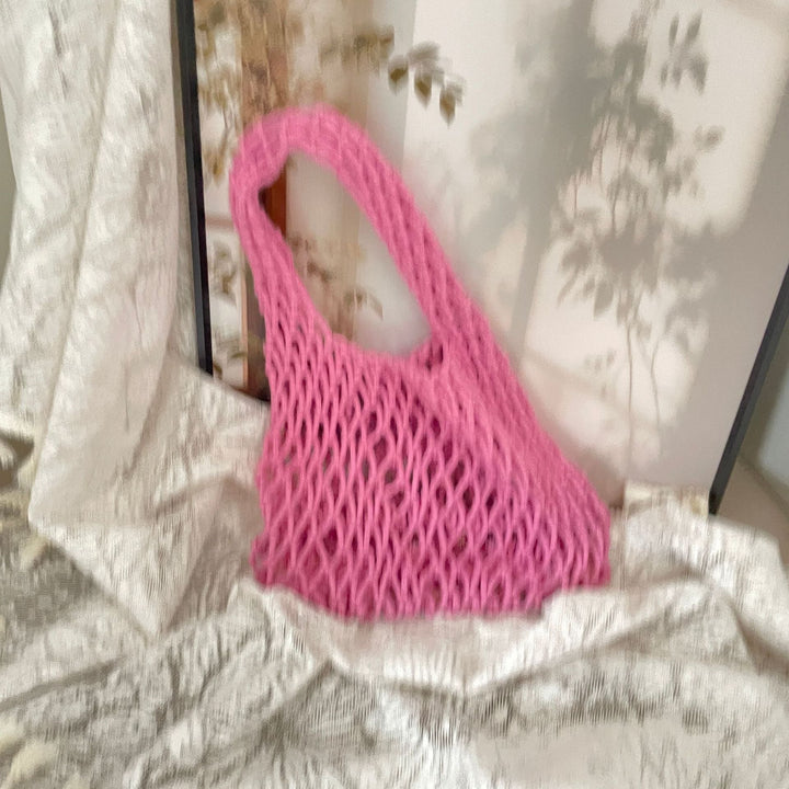 Hand-knotted tote bag in modern design Kalsten