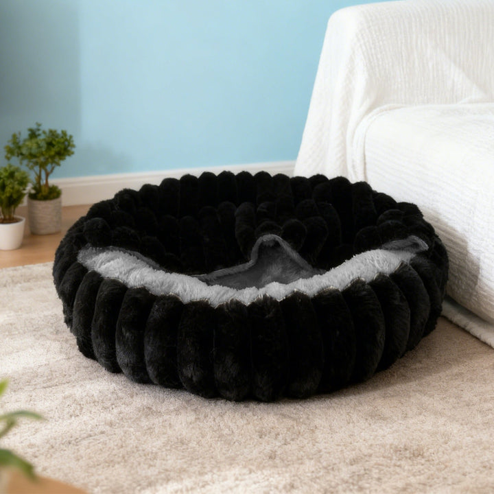 Ladies Cozy and Round Pet Bed with High Edge Kalsten