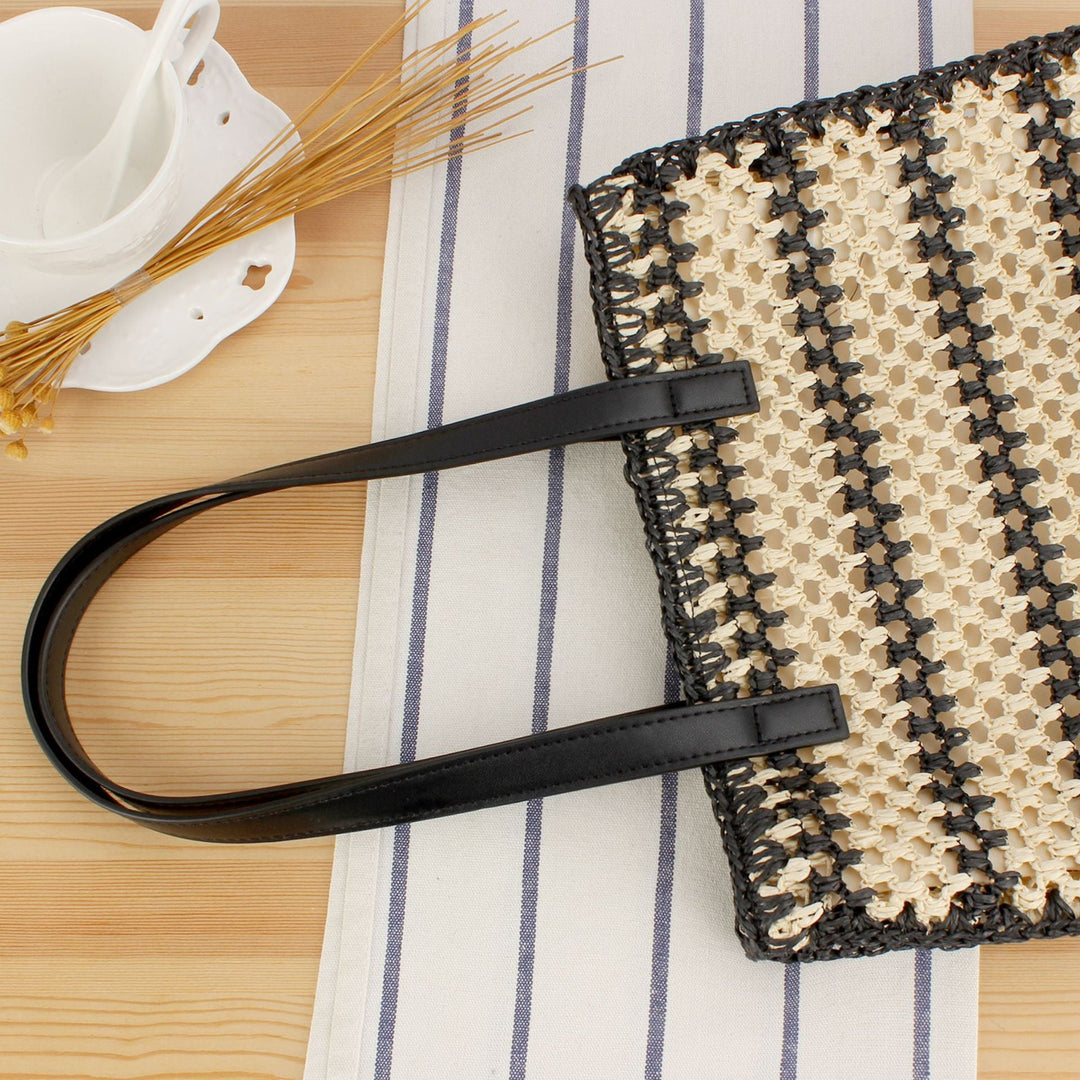 Braided Tote Bag with Elegant Leather Handle Kalsten