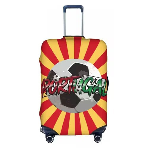 Unisex nan elastic luggage cover with football argyle pattern, tear-resistant stretch cover for trolley with handle and wheel openings Kalsten