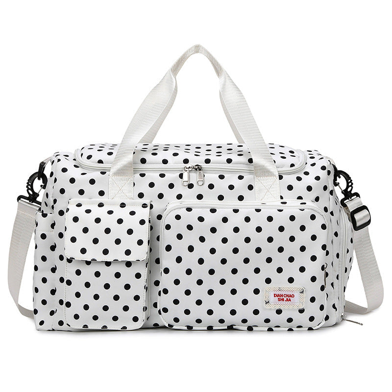 Spacious Polka Dot Travel Duffel