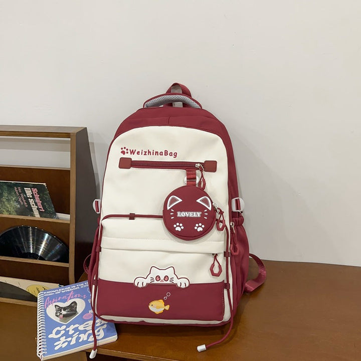 Playful Cat-Design School Backpack