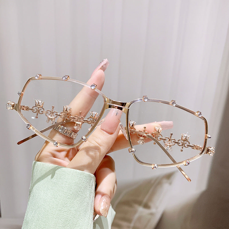 Ladies designer glasses with glamorous accent and sparkling glitter stones Kalsten