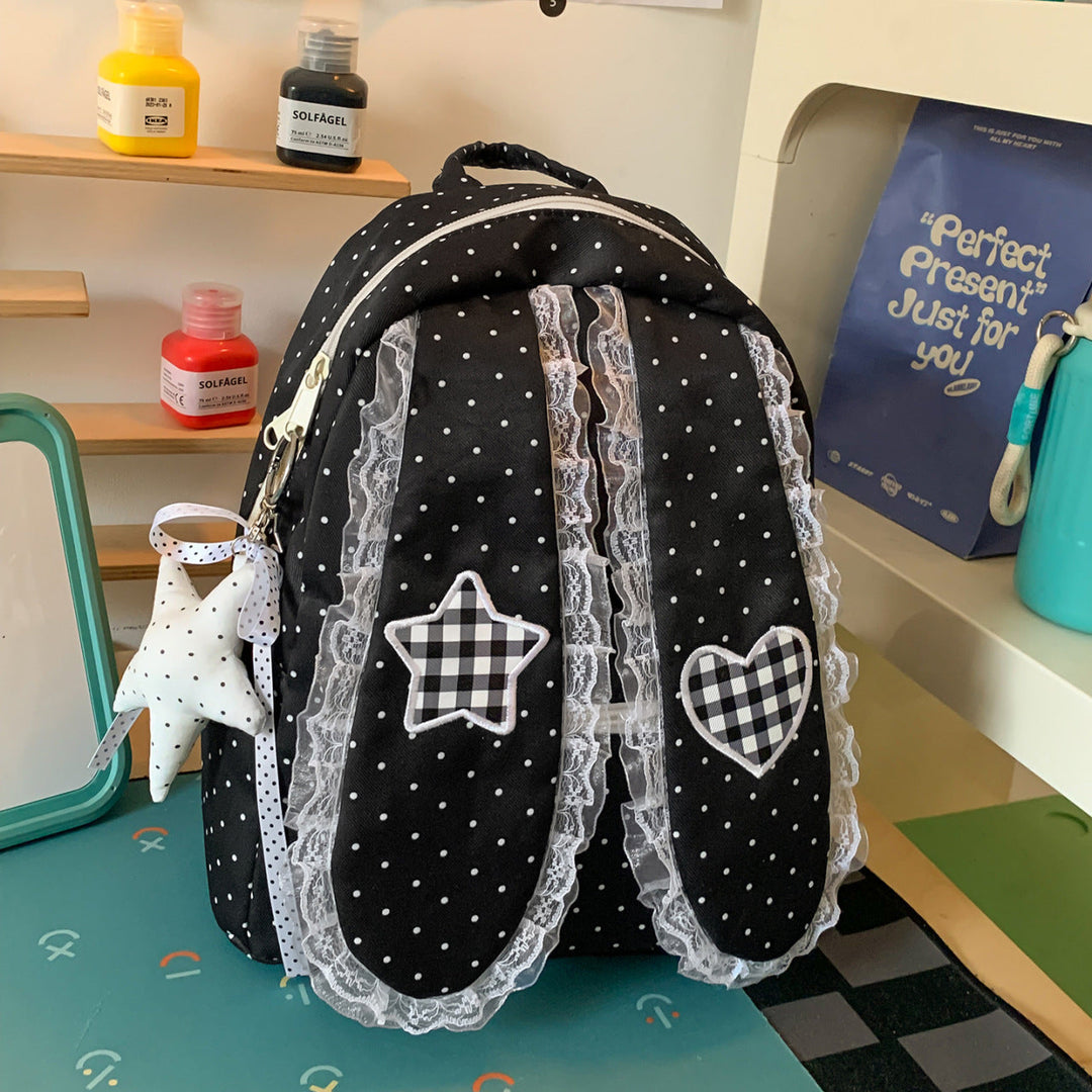 Cute Bunny Ear Design School Backpack