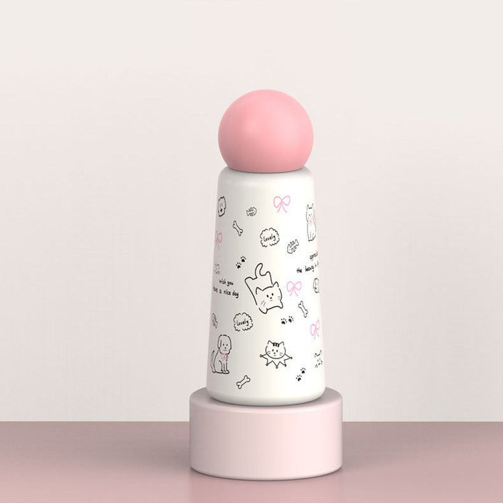 Women's insulated drinking bottle with playful dog design Kalsten
