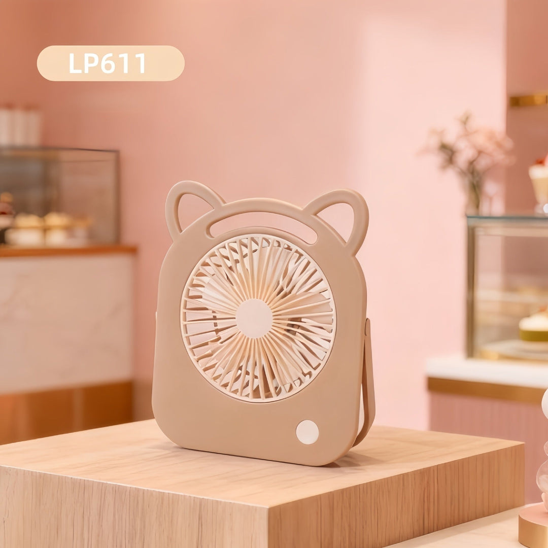 Ladies handheld fan with cute cat design Kalsten