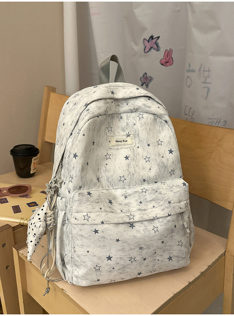 Versatile Star-Patterned School Backpack