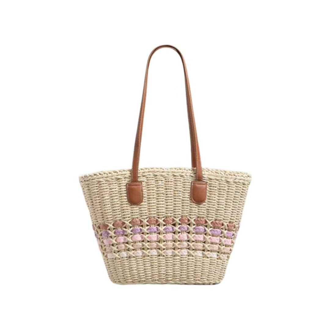 Braided handbag with elegant leather trim Kalsten