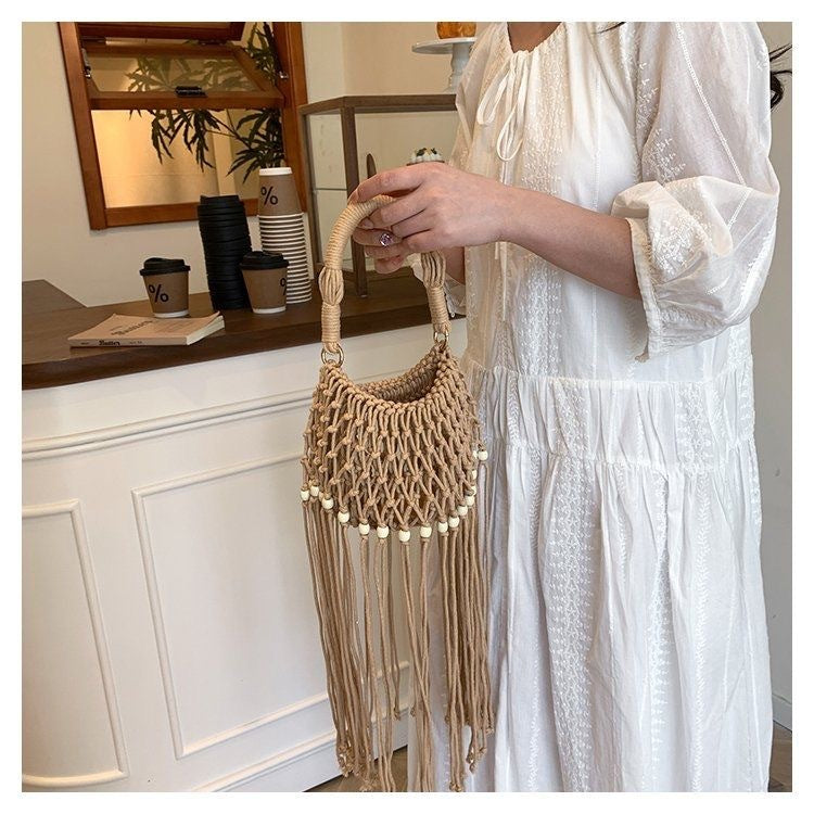 Artisanal macramé shoulder bag Kalsten