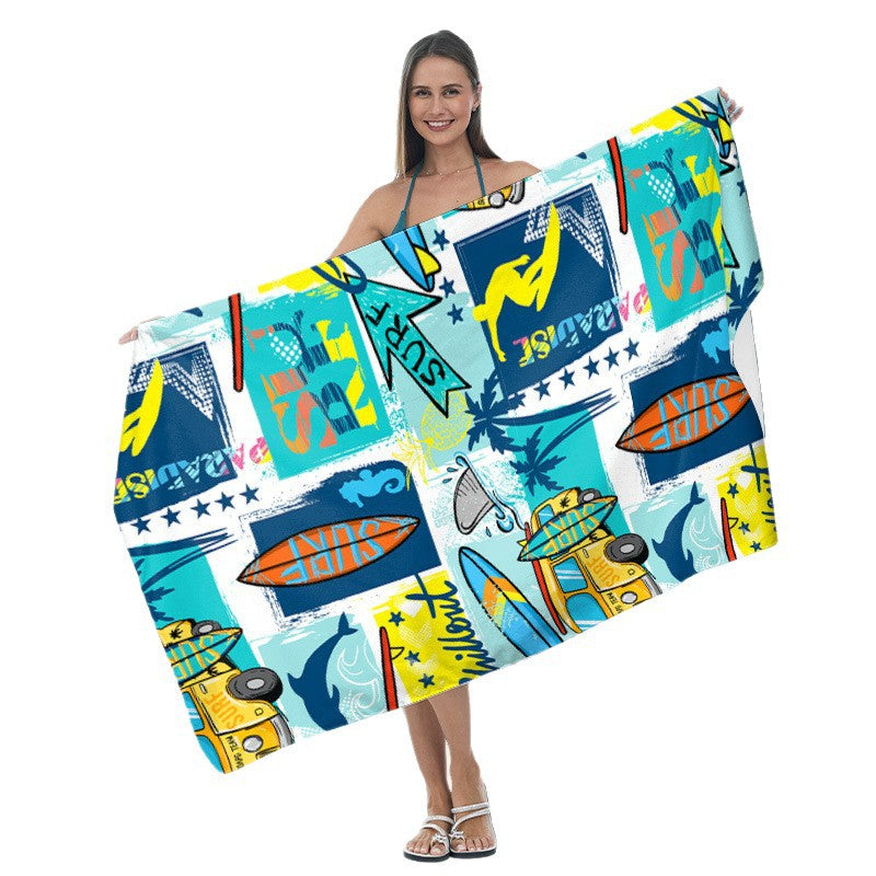 Beach towel with striking surf design Kalsten
