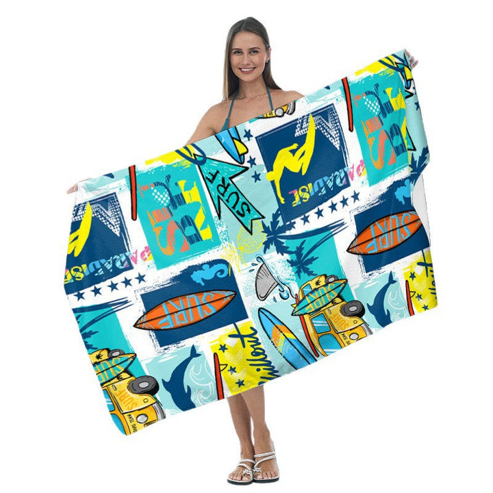 Beach towel with striking surf design Kalsten