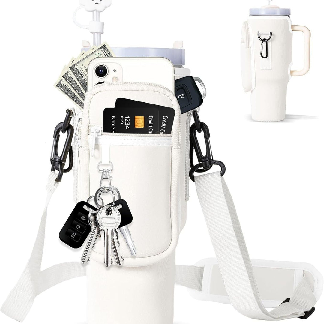 Ladies trendy and sparkling drinking bottle with shoulder bag Kalsten